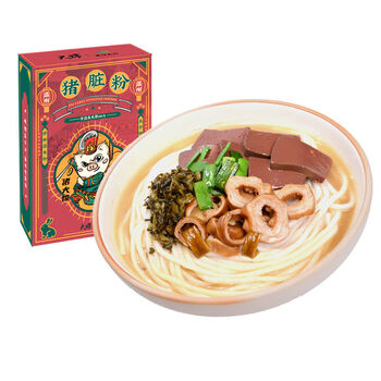 易点心动温州猪脏粉 家庭装鸭血猪肠粉 速食小吃特产米面米线米粉 猪