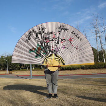 大号折扇挂扇大挂扇装饰扇子折扇工艺扇cos道具扇婚庆装饰扇梅兰竹菊