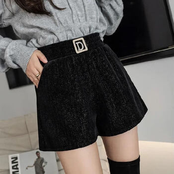 gzkg特300斤秋冬短裤女外穿百搭加厚五分打底裤靴裤黑色xxs4050斤