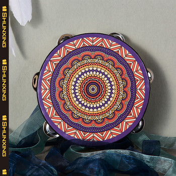 时笙敦煌飞天手鼓新疆维吾尔族铃鼓汉服手持拍照鼓飘带鼓唐鼓舞蹈乐器