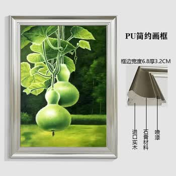 油画葫芦福禄新中式客厅玄关走廊背景墙装饰画立体现代挂画定制尺寸 a