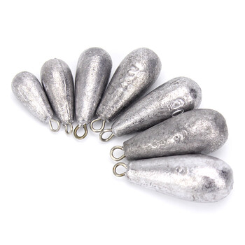 铅坠钓鱼海钓水滴橄榄型吊坠海竿串钩配重坠水滴形铅坠30克