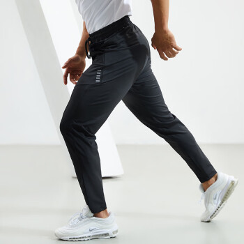 SOSOLEMON 运动裤男士长裤夏季深蹲跑步健身训练弹力冰丝速干裤 黑色 L(140-160斤)
