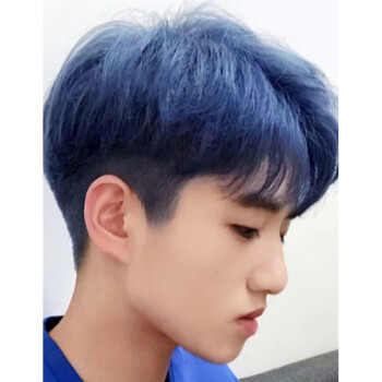 男生雾蓝色发型图片图片