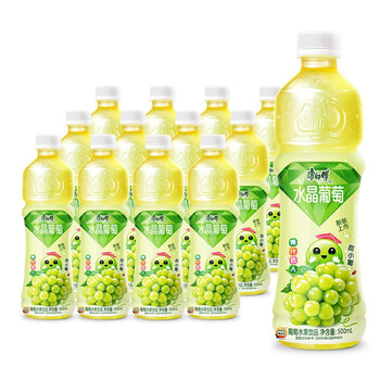 康师傅康师傅水晶葡萄水果饮品整箱500ml*15瓶装葡萄味果味饮料果汁