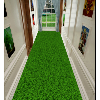 防滑毯茶几卧室床边玄关卡通地毯仿真草坪160240cm可水洗升级哑光绒
