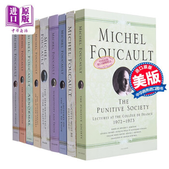福柯法兰西学院课程系列 9本套装 英文原版 Michel Foucault 求知意识演说 惩罚的社会