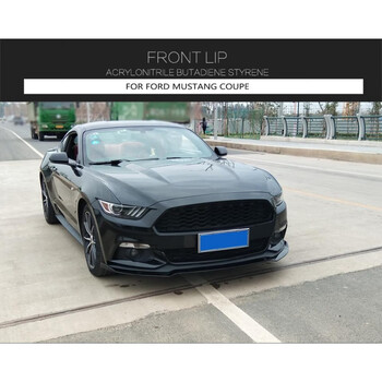 迈乐兹汽车改装配件适用于1518福特野马三段式前铲保险杠前唇哑光黑