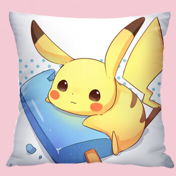 抱枕比卡丘枕头精灵宝可梦定制抱枕被子两用 6 45x45(展开145*175)