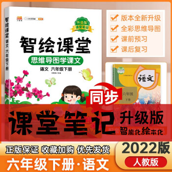 2022新升级版课堂笔记一二三四五六年级下册语文数学英语同步部编人教版课堂笔记新升级版智绘课堂全解全析练习册 【六年级下册】语文