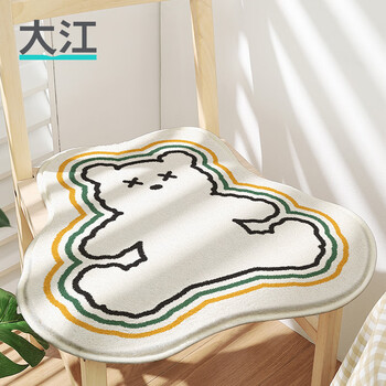 大江  浴室吸水地垫门口脚垫卫生间防滑垫卧室垫子 活力小熊56x54cm