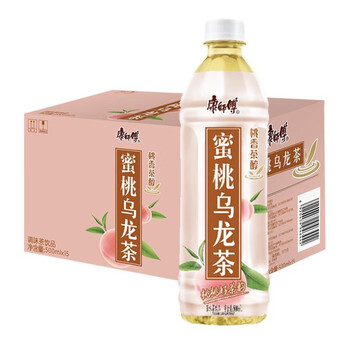 康师傅蜜桃乌龙茶500ml915瓶装箱装夏季清凉饮料茶饮品蜜桃乌龙500ml
