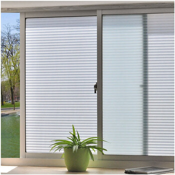 千宸静电玻璃贴纸仿百叶窗户磨砂玻璃贴透光不透明卫生间窗户贴膜防