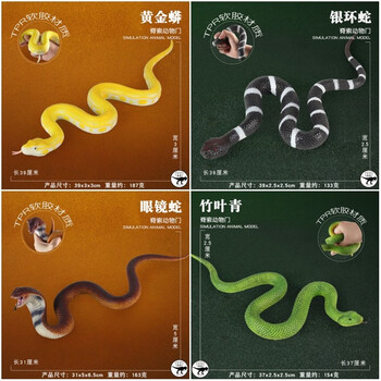 黄金蟒蛇活物林畅模玩儿童仿·真动物玩具黄金蟒模型软胶大蟒蛇爬行