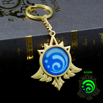 申鹤甘雨胡桃刻晴魈钟离七七夜兰挂饰礼物 蒙德莫娜-芭芭拉水系神之眼