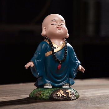 弥勒佛工艺礼品中国风礼品纪念品外事礼品送老外 放下小和尚(10cm)
