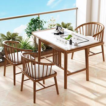 梦匠坊阳台茶桌椅组合茶台烧水壶一体现代简约岩板新中式小户型办公