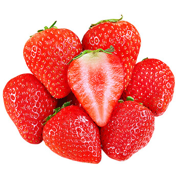 jd空运正宗丹东99牛奶草莓新鲜应季孕妇水果大红颜奶油甜草莓精选2斤