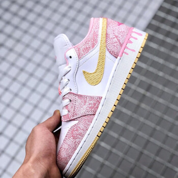 纯原aj1新款冰淇淋低帮男运动鞋板鞋篮球鞋女学生粉红色36