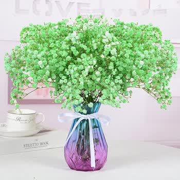 满天星干花花束送人鲜花真花客厅装饰摆设网红风干摆件绿色满天星含