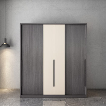 supereasy 衣柜 北欧三开门移门滑门大衣橱储物柜子经济型简约现代