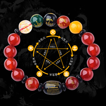 2023年五行缺金补金白水晶手链乾为天本命卦五路财神男女款手串 补火