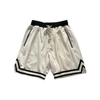 含彬fog fear ofgod网眼短裤男高街宽松潮流五分运动篮裤y5 米白  l