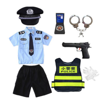 手工警察服装制作图片