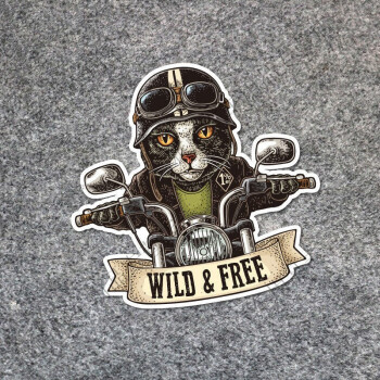 摩托车贴纸风和自由windfree猫贴纸摩托车哈雷机车复古个性创意车贴