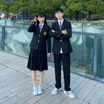 高中学生礼服男生演讲服装女中学生初中生连衣裙比赛拍毕业照班服男生