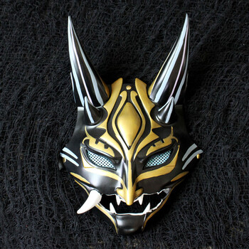 护法夜叉大将魈cos脸面具面罩cosplay中国古风拍摄摄影道具 原神面具