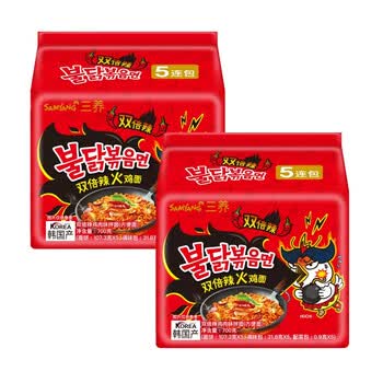 三養(samyang)三养火鸡面双倍辣韩国进口核弹红色拌面方便面泡面超辣