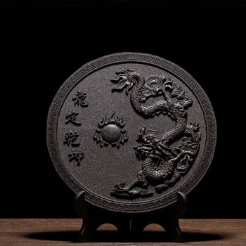 【茶架】十二生肖茶饼摆件办公室装饰品大红袍岩茶饼茶雕礼 龙 1000g