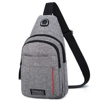 男士帆布胸包2018新款休闲韩版防水牛津布运动骑行单肩斜挎小背包58