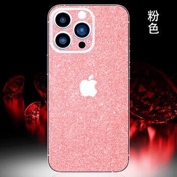 磨砂后膜iphone13闪粉彩膜13mini贴纸13背膜粉色3片装透明壳iphone6s