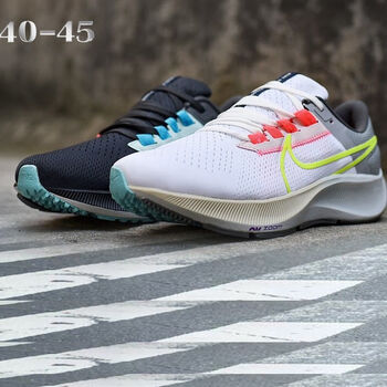 纯原飞马38代zoom登月38代苏炳添训练跑步鞋透气回弹运动鞋 黑白阴阳 