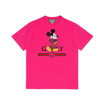 【节日礼物】gucci古驰 t恤男 米老鼠印花时尚短袖休闲圆领半袖上衣