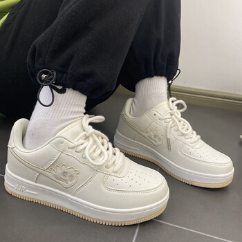 南旧情侣鞋一男一女情侣款鞋情侣两双小白鞋夏季学生小怪兽休闲板鞋米