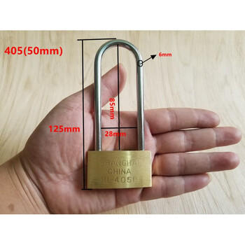 长梁铜挂锁 铜挂锁宿舍门柜门挂锁抽屉锁锁子锁头 牌长颈锁 50mm长梁