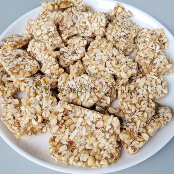 重庆石柱特产零食手工白芝麻花生片薄脆米米芝麻块米花糖点心500g