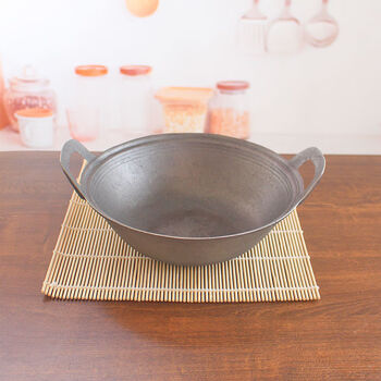 28cm平底炖菜铁锅深8cm