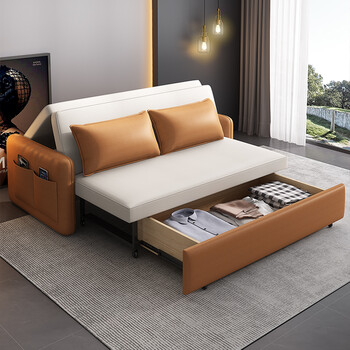 宜世布诺 智能电动沙发床 全自动遥控折叠两用多功能客厅小户型简约