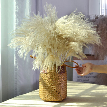 天然麦穗干花套装草编花篮花器花瓶大麦芦苇稻谷开业家居装饰摆件