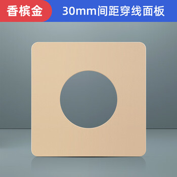 耀勘定制86型空白面板带出线孔插座线盒盖板装饰堵洞穿线面板遮挡盖