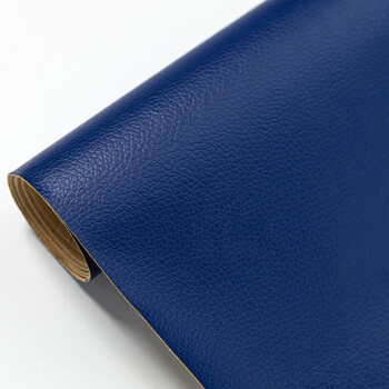自粘皮革面料强力修贴掉皮沙发汽车内饰皮面床头软包翻新补丁皮料蓝色