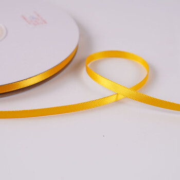 064cm宽金黄色丝带缎带布绸带彩带感恩节黄色丝带婚庆飘带丝带宽06cm
