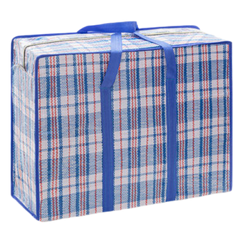 袋加厚防水大容量行李收纳结实袋子麻袋蛇皮口袋编织袋特大号蓝色格纹