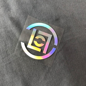 qefh抖音汽车大灯贴纸七彩镭射网红hf潮牌jdm符号改装贴电动摩托车贴