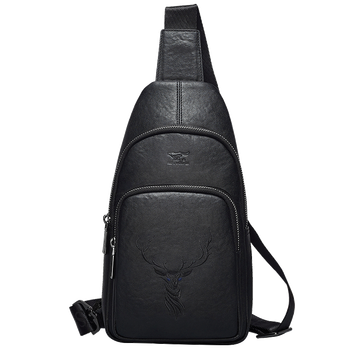男士单肩/斜挎包>七匹狼(swkids)>七匹狼七夕节礼物真皮胸包男单肩