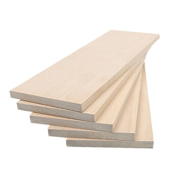 进口俄罗斯桦木实木板白桦木薄木板木刻板定制木片木头块原木木方